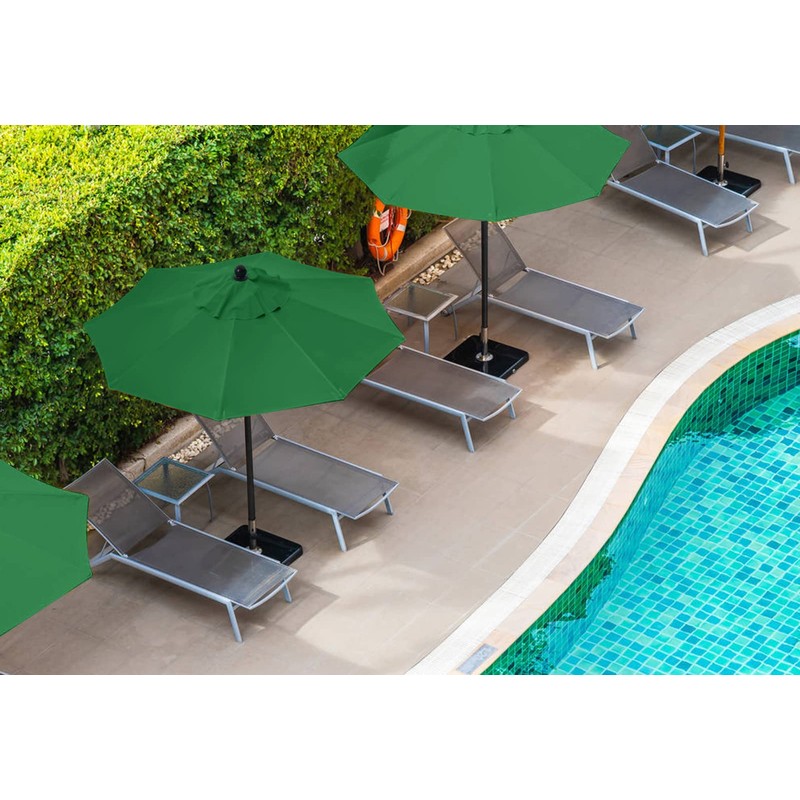MASTERCANOPY Patio Umbrella 9 ft Replacement Canopy for 8 Ribs-Forest