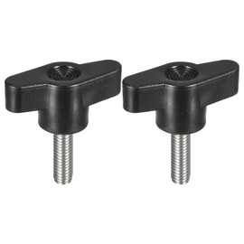 uxcell 2Pcs Clamping Screw Knob, M6 x 20mm Metric 304 Stainless Steel T Shaped Thumb Screws Handle for Quick Remove Hand Tightening Knob Replacement
