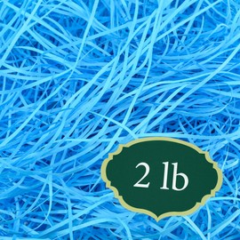 Arcadia Garden Products 2 lbs - Turquoise Straight Shredded Color Paper Filler Box Stuffing for Gift Wrapping & Crafts, Basket Filling, Confetti, Packaging & Shipping - RPS02TU