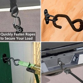 D Rings Tie Down Anchor,Heavy Duty Tie Down Lashing Rings,D Mounting Ring Lashing Eyelets Steel Truck d Ring for Trailer Boat Cargo, 3mm Diameter for Cargo Safety in Trucks, Boats, Vans and Trailers﻿