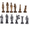 Pacific Giftware Romans Vs Egyptians Chess Set with Glass Board