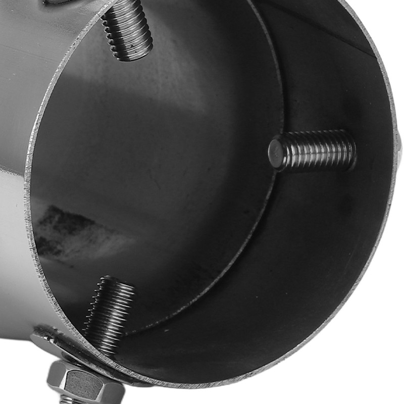 Exhaust Tip 3in Inlet 3.5in Outlet 6.4in Length Straight Edge