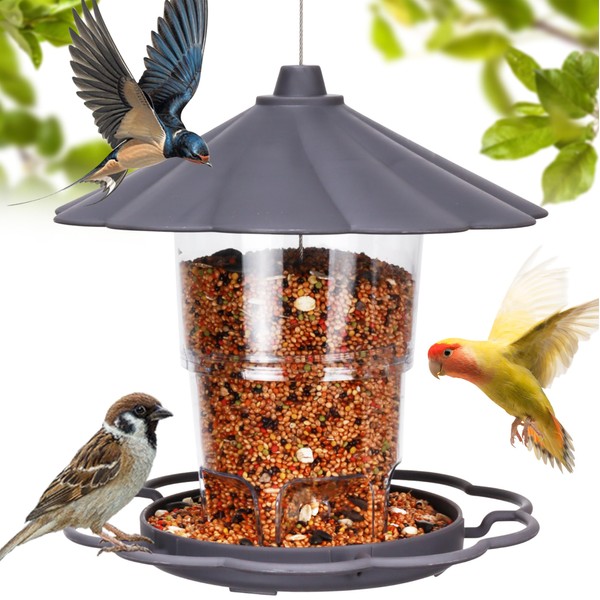 PBWZF Hanging Bird Feeder, 820 ml Foldable Hanging Bird Feeder,