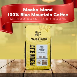 Mocha Island Blue Mountain Coffee (Blue Mountain Coffee Ground, 1lb)