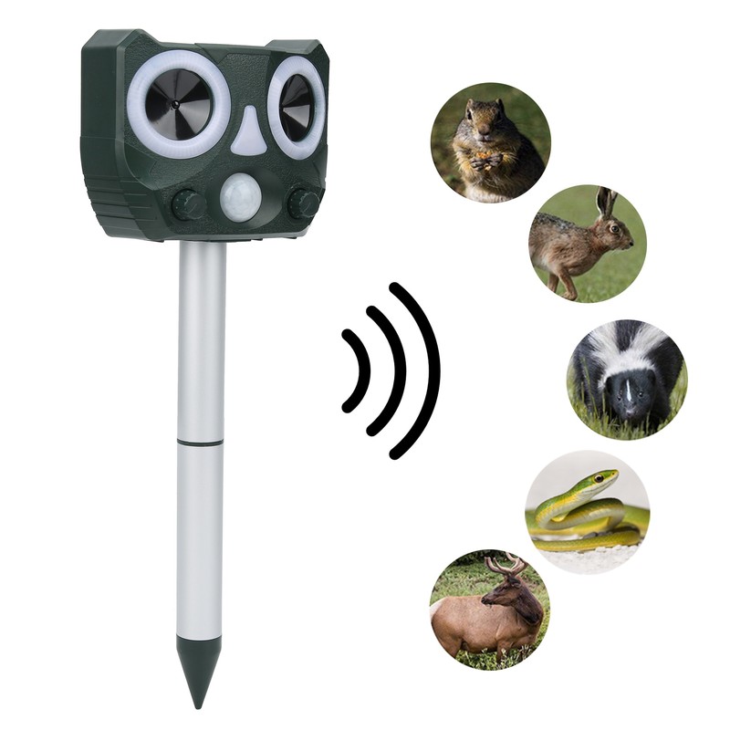 MultiFunctional Solar Ultrasonic Animal Repeller Outdoor Mouse Bird Repeller Device