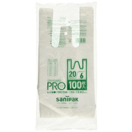 Sani Pack YS1H-W Plastic Bag No. 6/20 Milky White YS1H-W Garbage Bag
