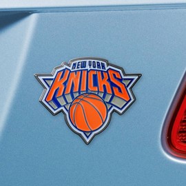 FANMATS 22234 New York Knicks 3D Color Metal Emblem, Diecut Team Logo Auto Emblem