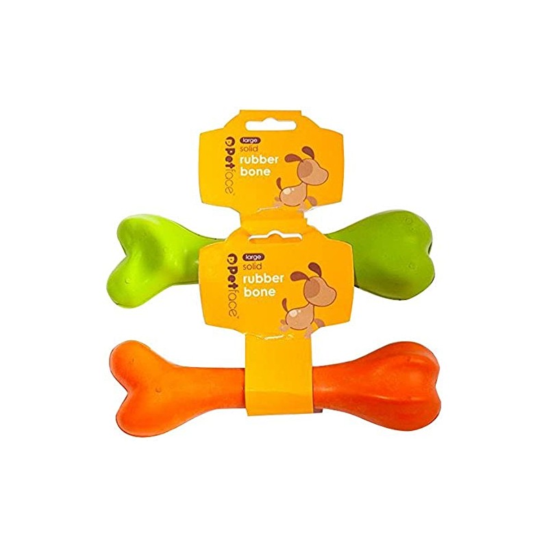 Petface Seriously Strong Solid Rubber Bone Dog Toy, Tough &