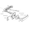 Bathroom Restroom Privacy Lock Entry Lever Lock Aluminum Alloy Matte