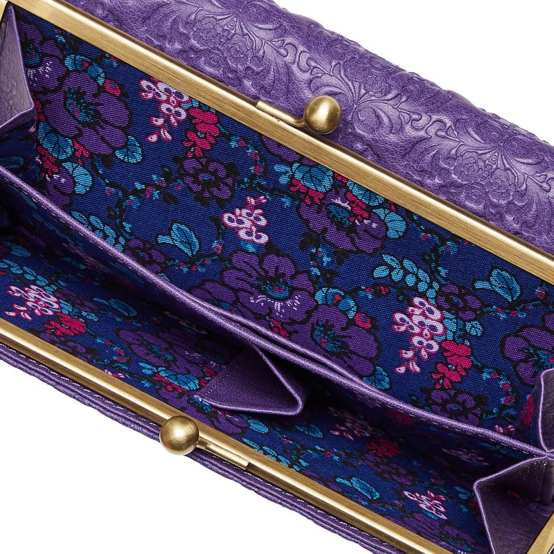 ANNA SUI Serpan Women's Long Wallet with Clasp, purple