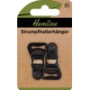 Hemline Green SUSPENDER END BLACK 2PCS
