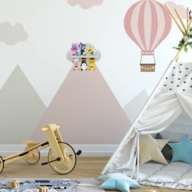 Sun3drucker Floating Shelf Wall Mount (Cloud Design) for Toniebox Tonie Figures Character - Magnetic Wooden Shelf Compatible with Tonie Audio Character for Children Baby's Room