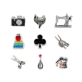 Unbranded HOBBIES AND OCCUPATIONS FLOATING CHARMS FITS ORIGAMI OWL LOCKETS - Poker Club