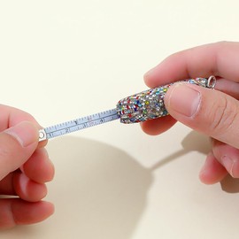 ARFUKA Retractable Tape Measure Small Measuring Tape Rhinestone Cover Tape Measures 40-inch (1.02-Meter) Length with Keychain for Body Measuring Sewing Craft Cloth