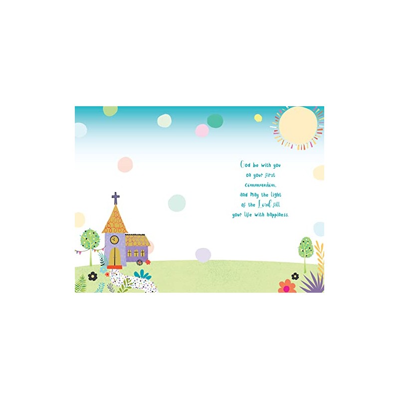 On Your First Holy Communion Card Bright Church Lovely Verse