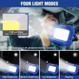 EverBrite Rechargeable Work Light Portable/COB LED Work Light 1000 Lumens 3Modes - 2000LM COB-2PACK