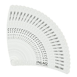 INLAQ® Banana File 100/180, Professional Nail File, Curved File, Durable Disposable Nail File for Gel Nails, Acrylic and Natural Nails | Pack of 25