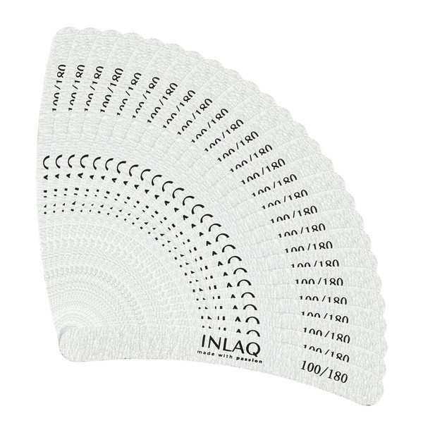 INLAQ® Banana File 100/180, Professional Nail File, Curved File, Durable