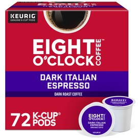 Eight O'Clock Coffee Dark Italian Roast Keurig Single-Serve K-Cup Pods, Dark Roast Coffee, 72 Count