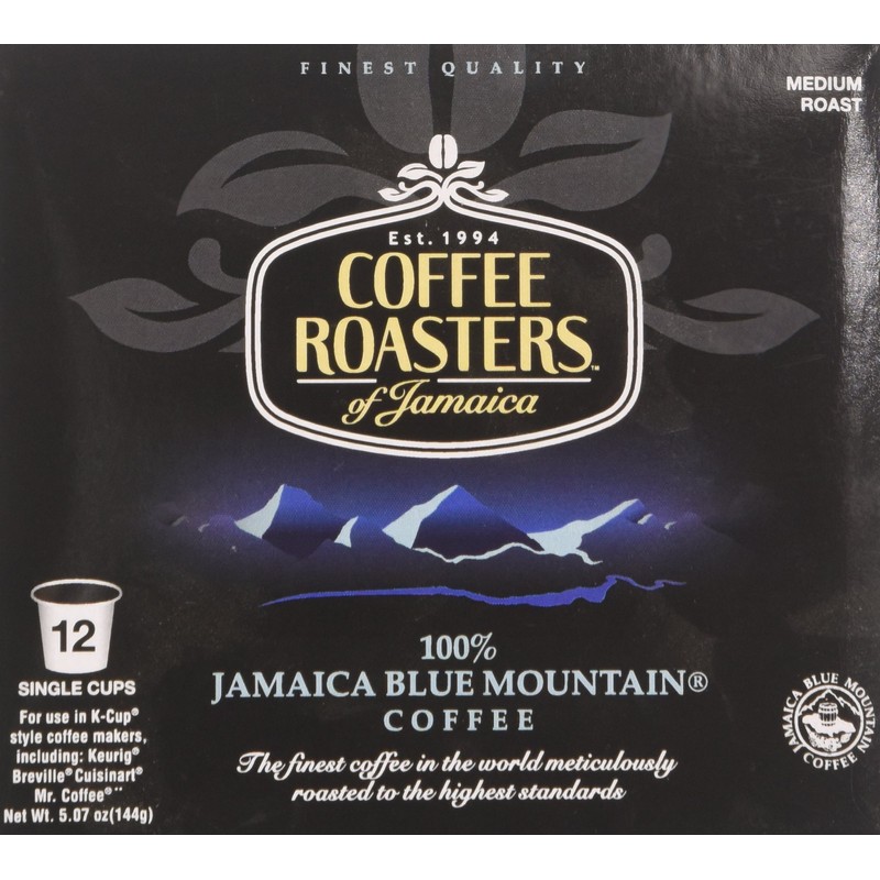 100% Jamaica Blue Mountain Coffee Single Serve Cups for Keurig