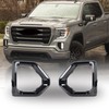 labwork Front Bumper Fog Light Outer Bezel Cover Black Replacement
