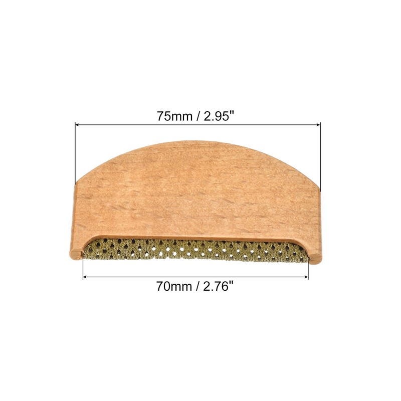 PATIKIL 75mm Wood Sweater Comb, 1 Pack Portable Mini Fuzz