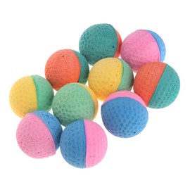 AXSWER 10 Pcs Cat Balls Soft Foam Elastic Latex Chew Ball Toy for Puppy Kitten Dogs Colorful Pet Toy