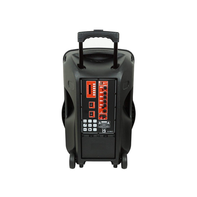 Mr. Dj USA DJ15BAT+ 15" Portable Trolley PA DJ Active
