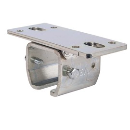 ATTAS MEA Ceiling Mount Sliding Gate Fitting Type 2 43 x 48 cm Outdoor Ceiling Mounting Ceiling Sleeve for Heavy Duty Runners C Profile Galvanised Steel Rail Bracket Sliding Door Rail