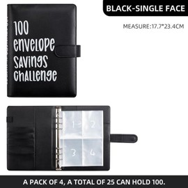 YJWZ 100 Envelopes Saving Challenge, Budget Planner German, A5 Household Planner with Envelopes, Budget Binder, Simple and Fun Way to Save €5050, Savings Book for Money Saving Challenge