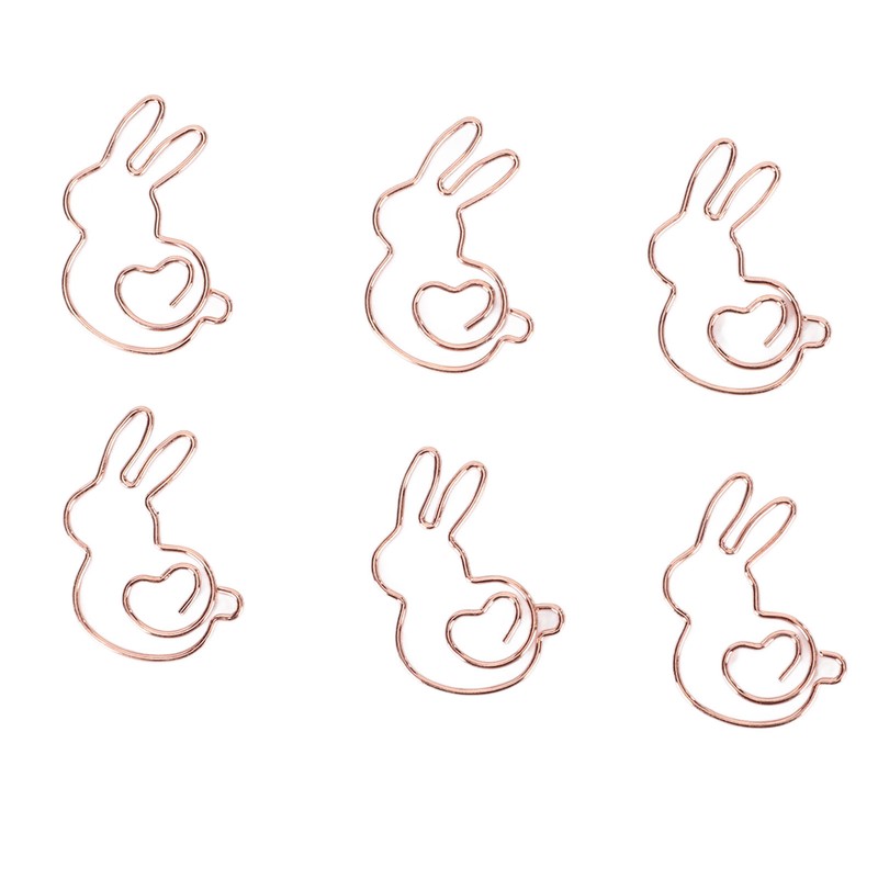 160Pcs Kids Paper Clips Bunny Style Smoothing Strong Metal Exquisite