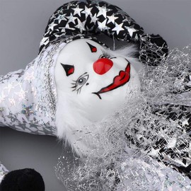 Taotenish Clown Doll Clown Model Porcelain Doll Circus Props Delicate Arts Crafts for Home Decoration Desk Ornaments - Style C