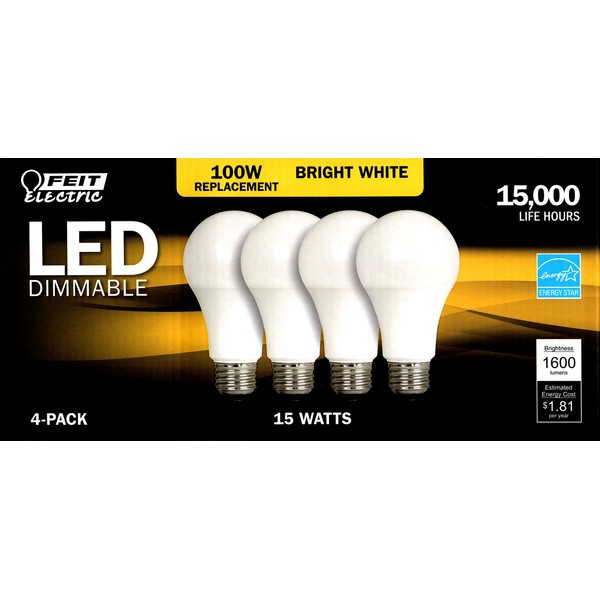 100 watt Dimmable Led bulbs 4 pack