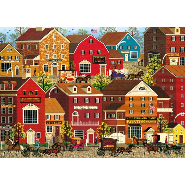 Buffalo Games - Charles Wysocki - Lilac Point Glen - 300 Large Piece Jigsaw Puzzle, Red