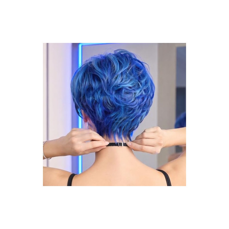 Peluca Corta Estilo Pixie Fchw, Pelucas Sintéticas Para Mujer, Pelucas