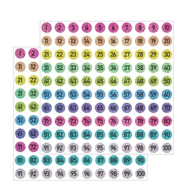 3000 PCS Color Consecutive Number Stickers 1-100, 0.4 inch Small Number Stickers Labels, Self Adhesive Holographic Numbered Sticker Label use for Inventory, Storage, Organizing