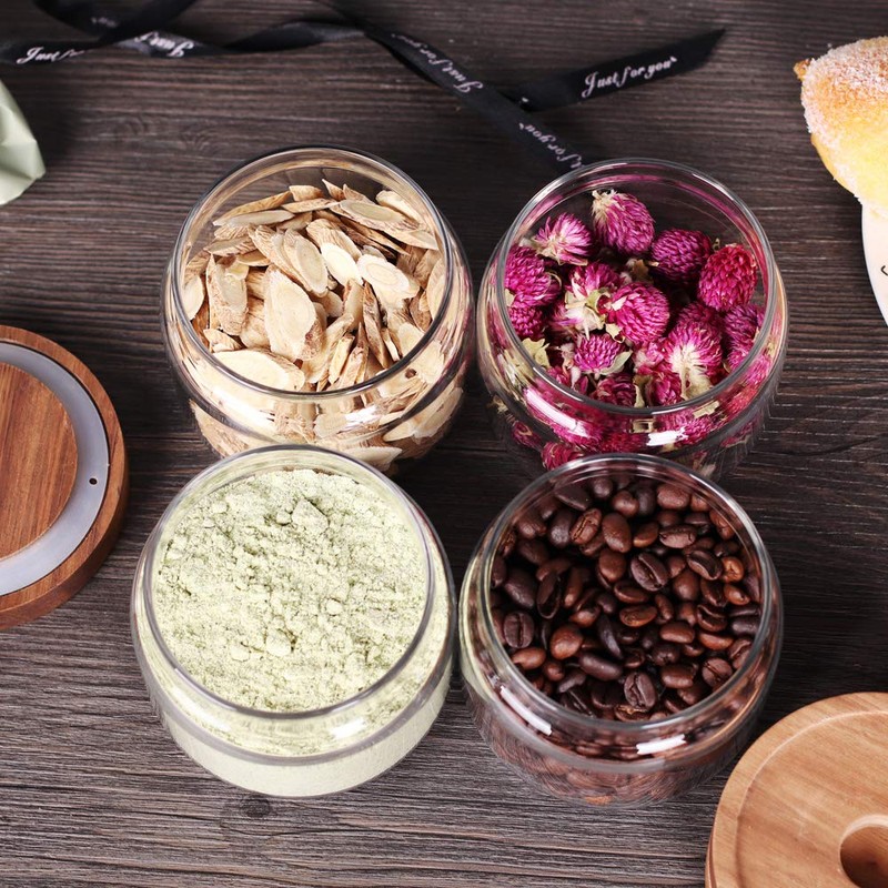Tzerotone 8 Pcs Spice Containers - 8.5oz Glass Spice Jars