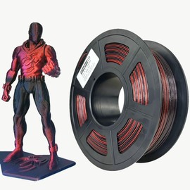 Stronghero3D PLA 3D Printer Filament 1.75 mm,PLA Silk Red,PLA Black,Accuracy +/- 0.05 mm net Weight 1 kg for Ender3 Cr10