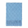 BOURINA Textured Solid Soft Sofa Throw Couch Cover Knitted Decorative