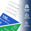 100 Pcs Clear Plastic Silverware Extra Heavy Duty, 50 Forks