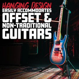 Gator Frameworks Hanging Guitar Stand with Self-Locking Yoke and Padded Tripod Legs, Fits Most Electric, Acoustic, and Bass Guitars (GFW-GTR-1700)