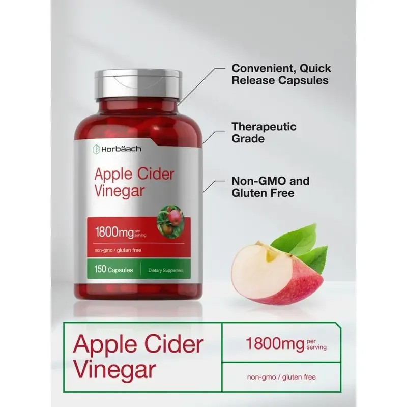 Apple Cider Vinegar 1800mg per serving | 150 Capsules