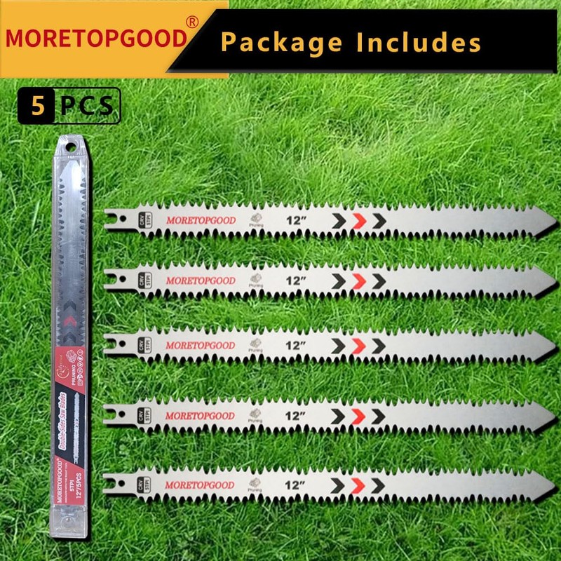 MORETOPGOOD Double-Sided Teeth Reciprocating Saw Blades,12 Inch Wood Pruning Japanese