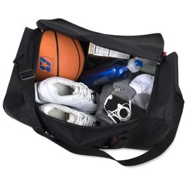 55 Litre Canvas Duffle Bags for Men & Women for Traveling, The Gym, and as Sports Equipment Bag/Organizer (Black)