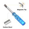 sourcing map 2Pcs SL3.0 Mini Slotted Screwdriver 3mm Magnetic Flat