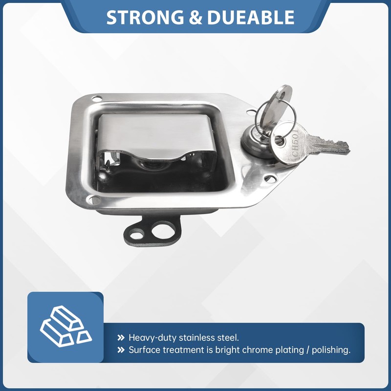 higehio Truck Tool Box Lock Replacement, Stainless Steel Tool Box