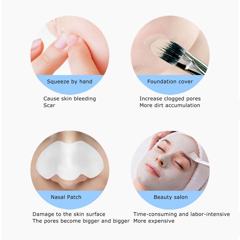 Small Bubble Pore Cleaner 4 Suction Head Electric Blackhead Removal