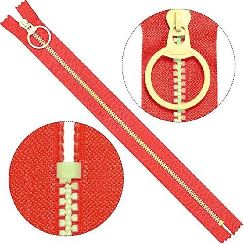 Copiel Resin Zippers 20pcs Sewing Zippers with Lifting Ring Quoit