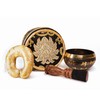 Sadhana Tibetan Bronze Singing Bowl Set - Hand-hammered Tree of