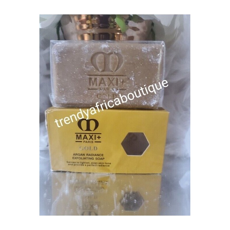Maxi Paris GOLD Toning Body Lotion 400ml & Exfoliating Soap